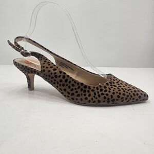 Isaac Mizrahi Brown and Black Slingback Heels
